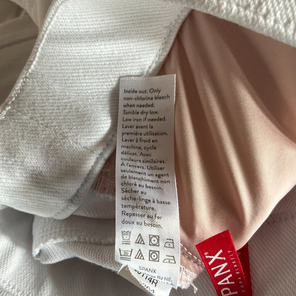 Spanx ankle white stretch heavyweight leggings style 20114R Size Medium - Picture 12 of 13